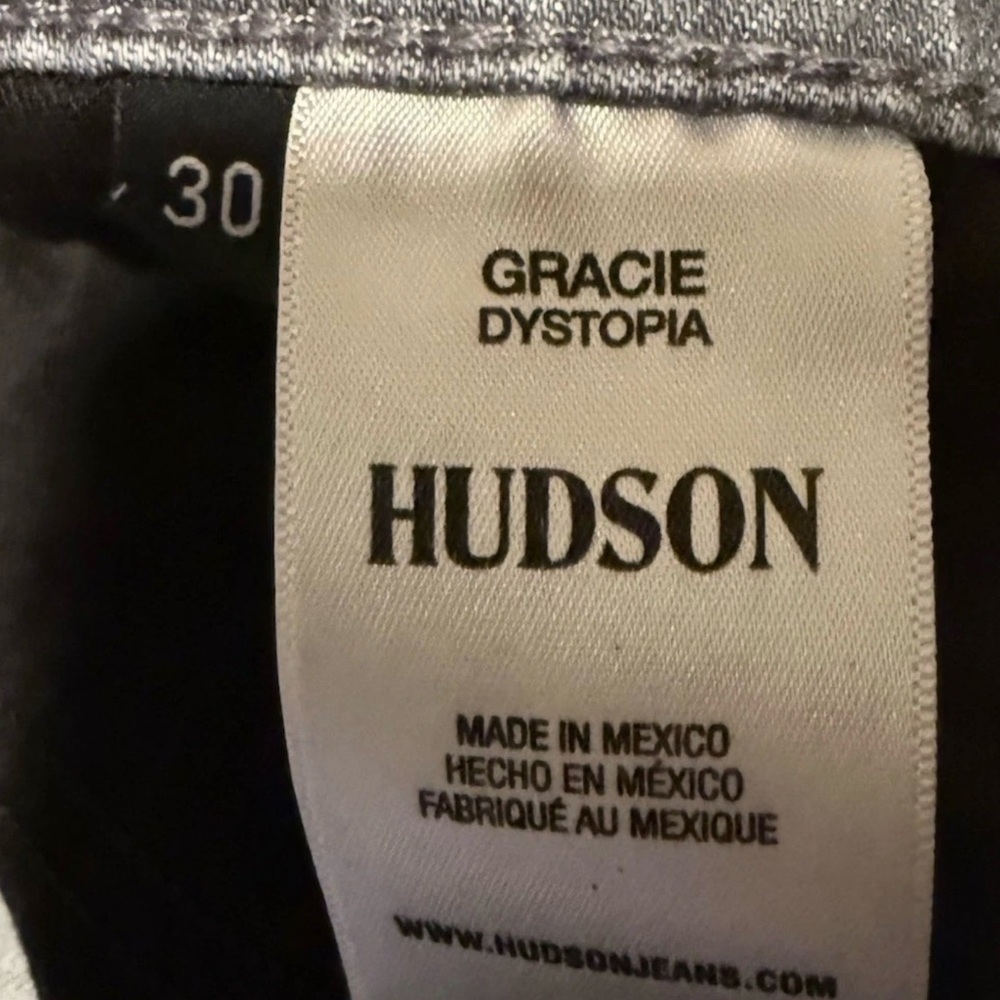 Hudson Cutoff Shorts Women 30 Gray Denim Gemma Short Mid Rise Cotton Stretchy - Picture 5 of 10